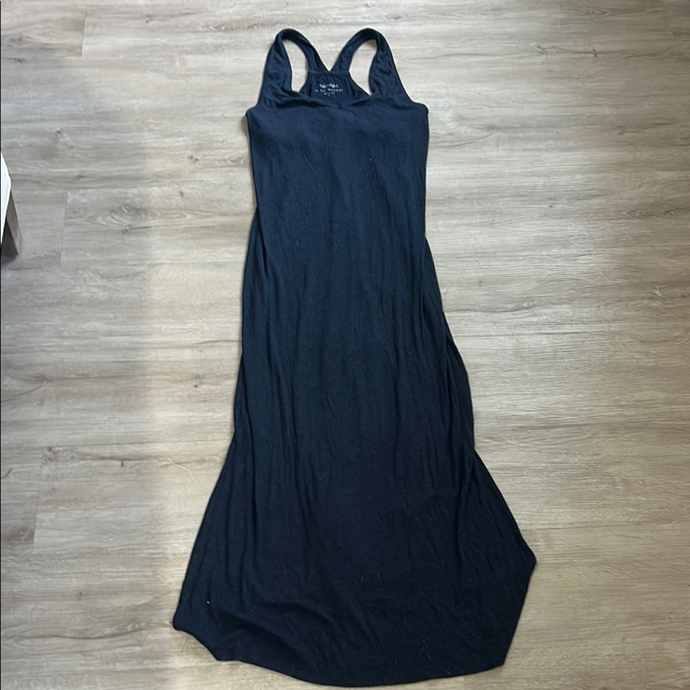 Blue Halter Sheath Maxi Dress